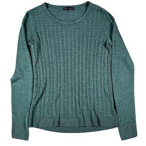 Napa Valley Green Cable Knit Sweater Size Small